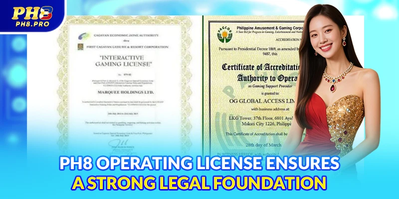 PH8 operating license ensures a strong legal foundation