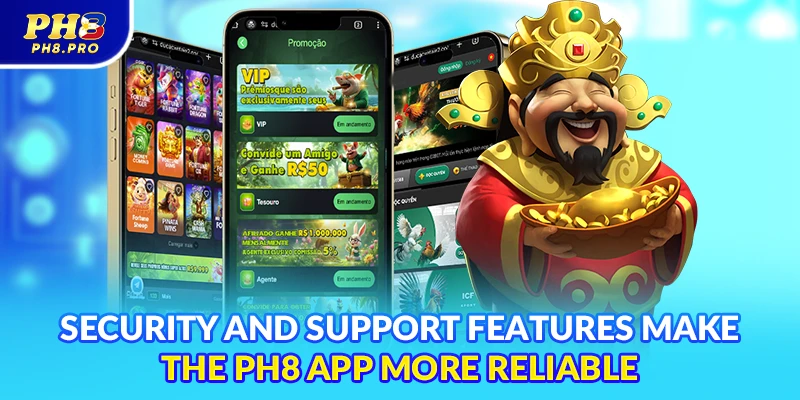 Security and support features make the PH8 app more reliable
