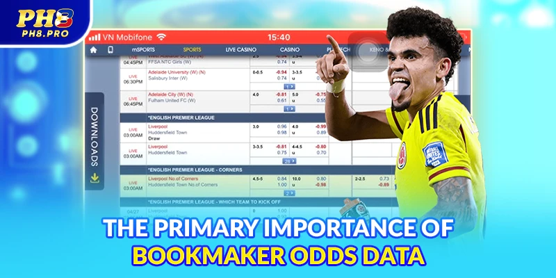 The primary importance of bookmaker odds data